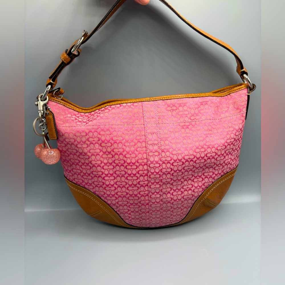 Vintage Coach large Pink Hobo